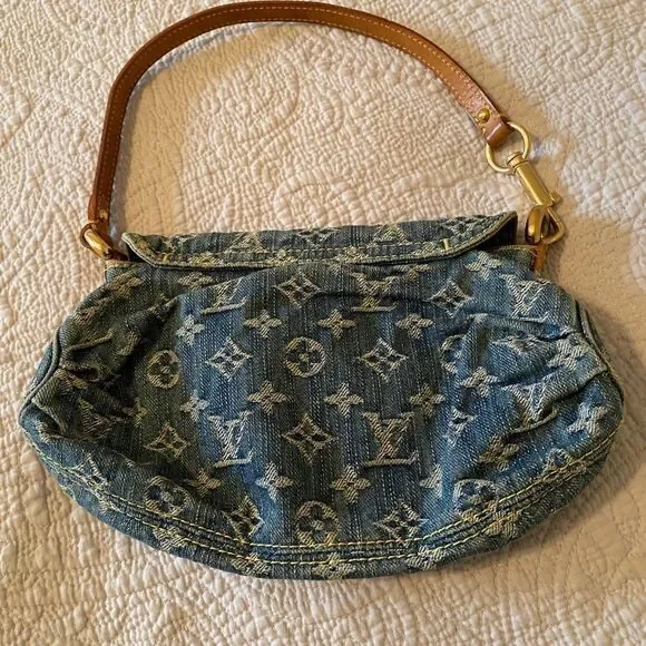 Louis Vuitton Mini Pleaty Monogram Denim Bag Mint - Picture 11 of 14